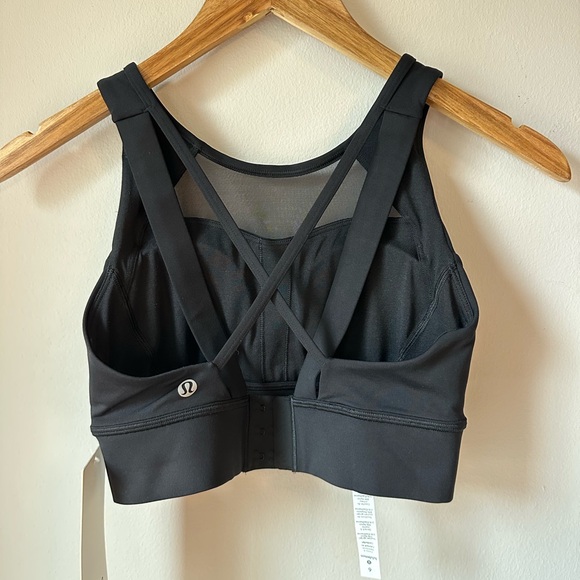 lululemon Breathe It In Bra Black Mesh C/D Cup Size 6 New With Tags - Picture 6 of 9